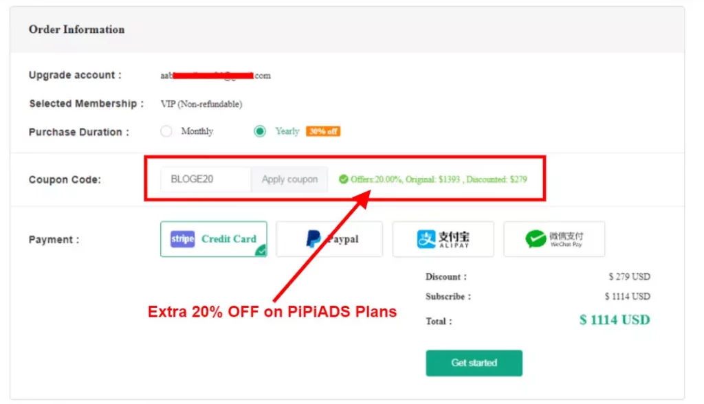 PiPiADS Coupon 20% Off