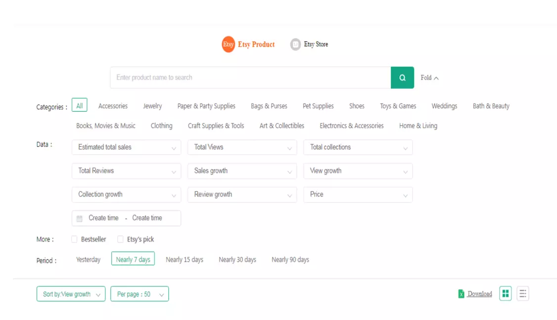 Etsy product spy