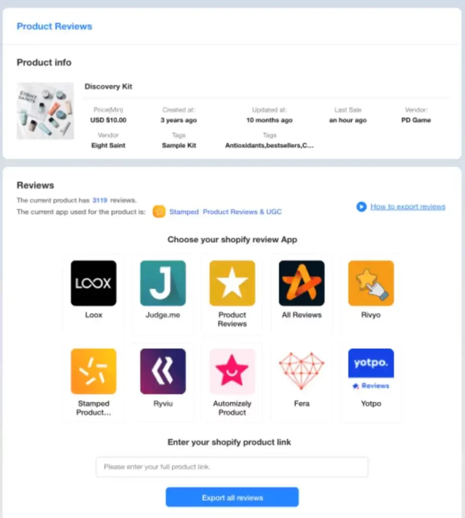 Shopify Review by PiPiADS Chrome Extension