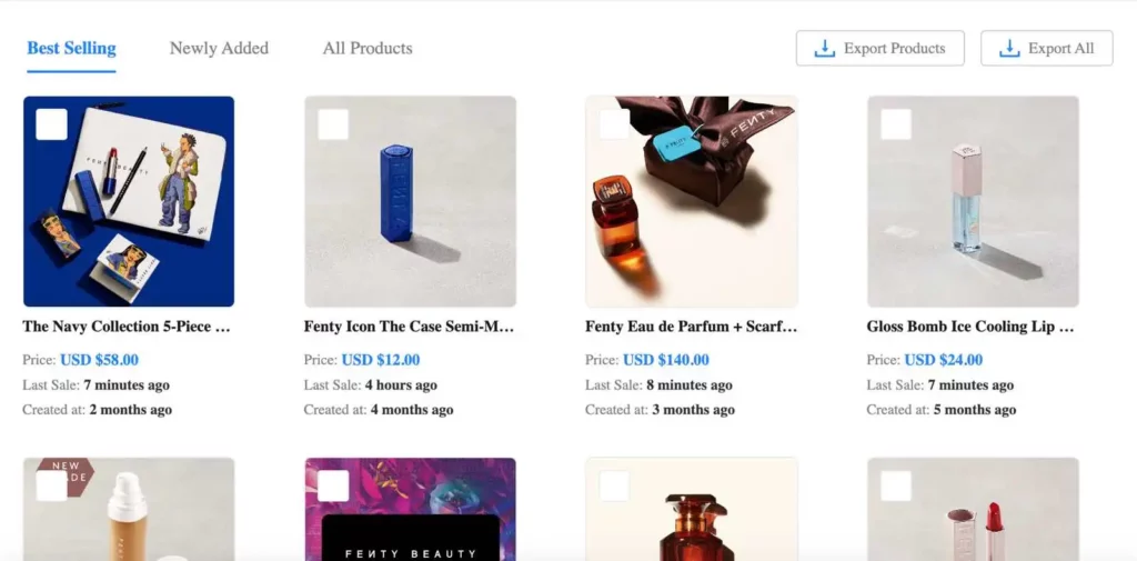 Store's Products by PiPiADS Chrome Extension