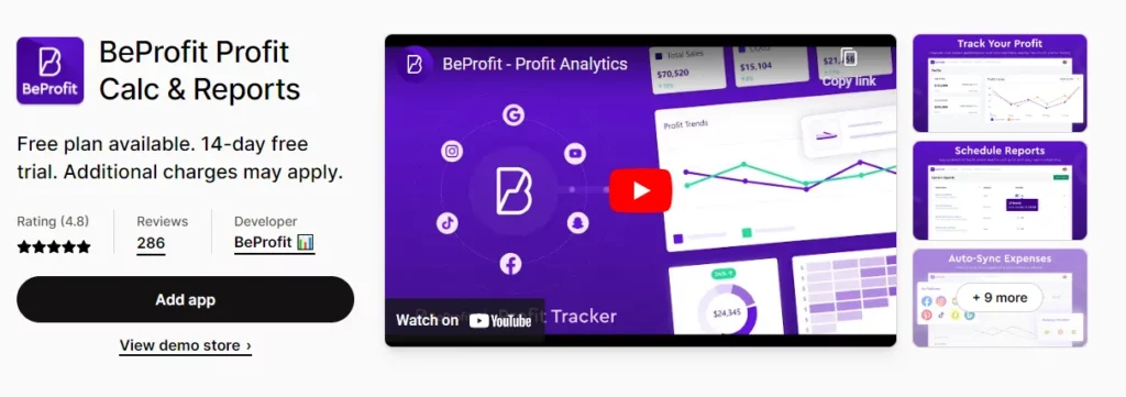 BeProfit Shopify App