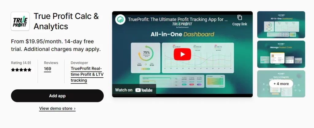 True profit Shopify App