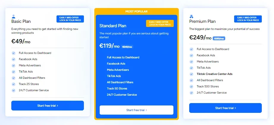WinningHunter Pricing Plans