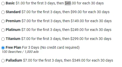 PowerAdSpy Paid Trials