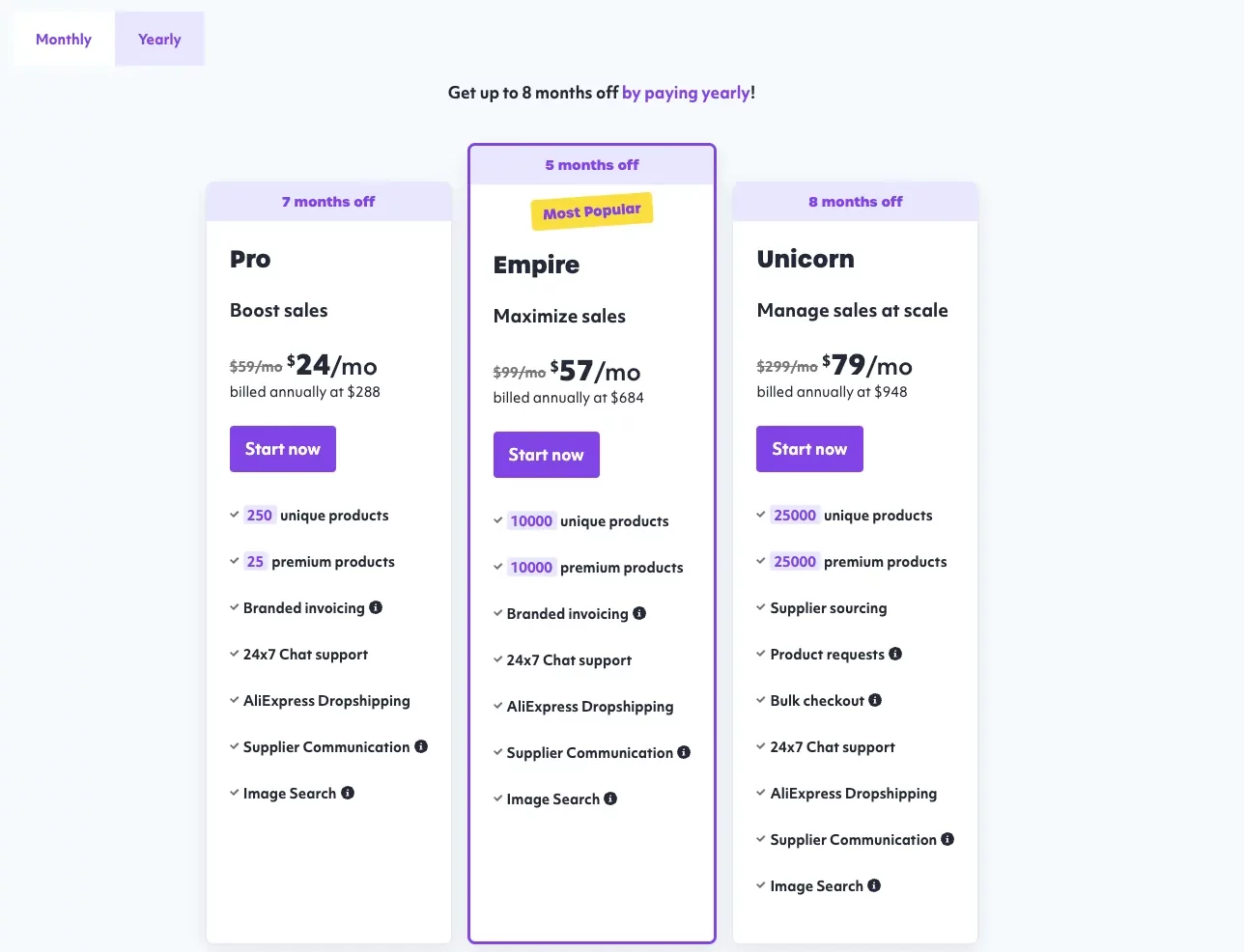 Spocket Pricing Plans