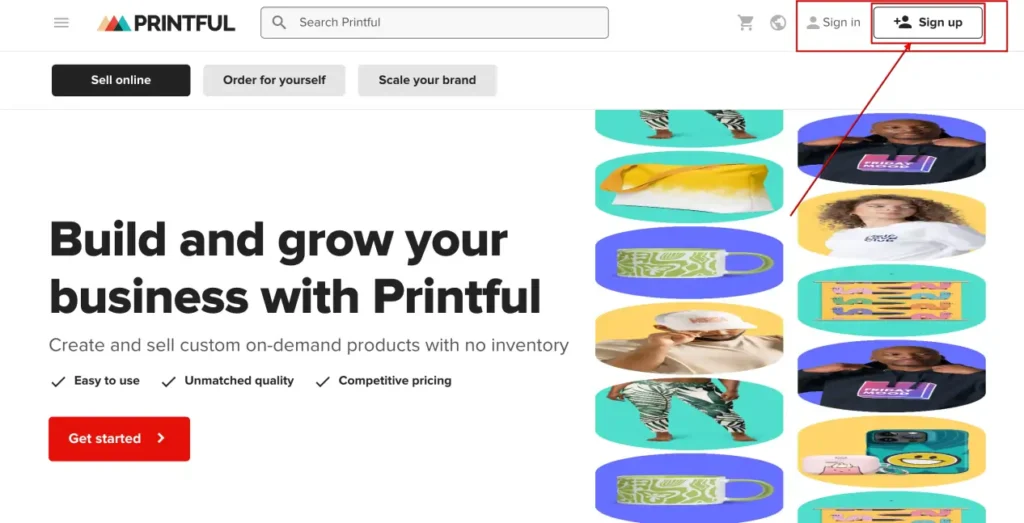 Printful Sign Up